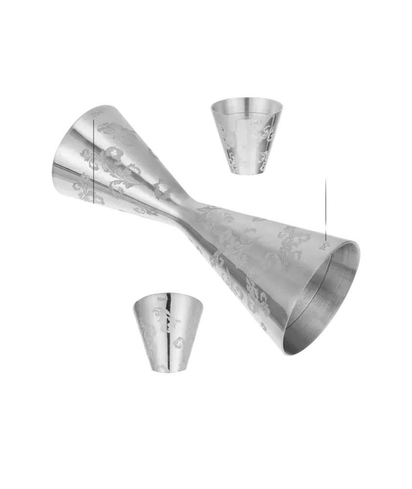 Джиггер с гравировкой "Leaves" Barsoul 30/45 мл.